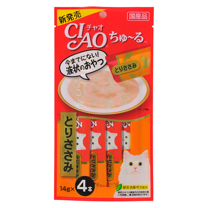 [いなばペットフード] CIAO ちゅ～る とりささみ 14g×4本 SC-73　【メーカーフェア_10】