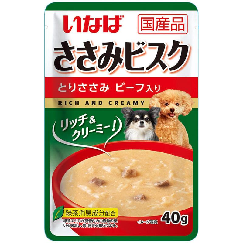 ［いなばペットフード］ささみビスク とりささみ ビーフ入り 40g