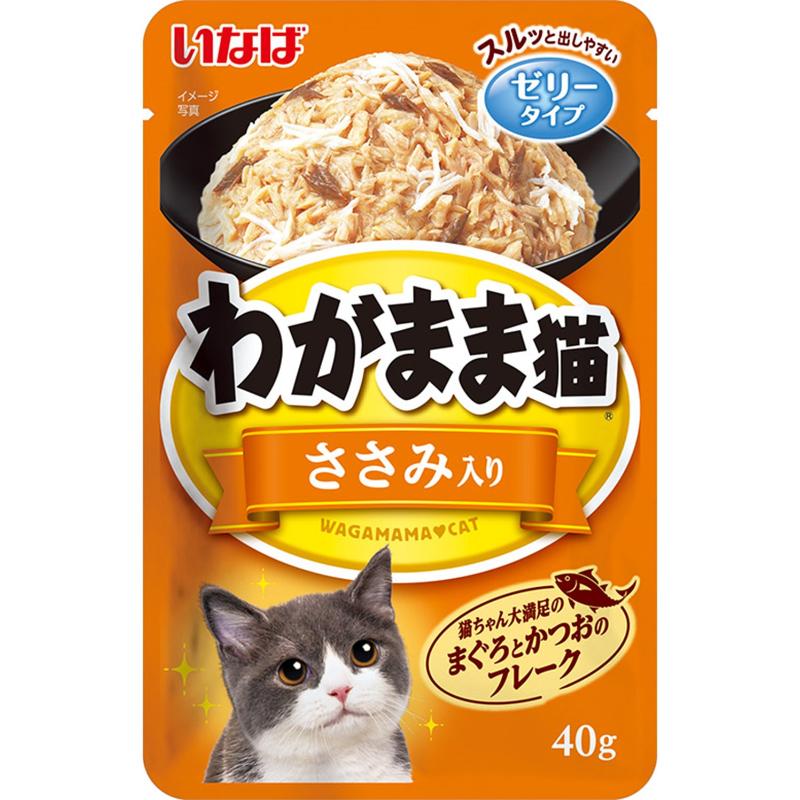 ［いなばペットフード(直送)］いなば わがまま猫まぐろパウチ ささみ入り 40g TCR-23 ※メーカー直送 ※発注単位・最低発注数量(混載50ケース以上)にご注意下さい【メーカーフェア_5】