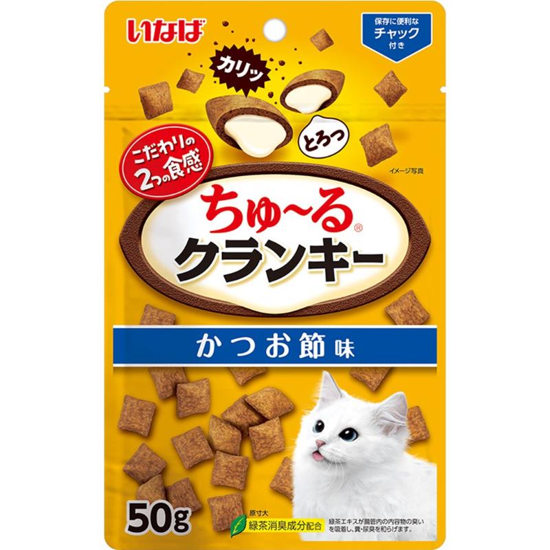 ［いなばペットフード］いなば ちゅ～るクランキー かつお節味 50g