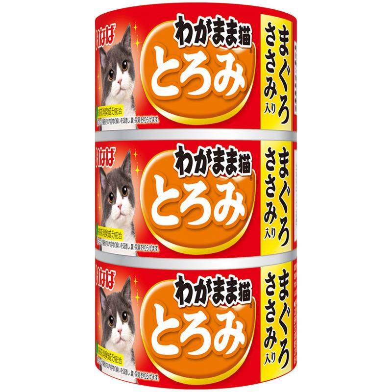 ［いなばペットフード］いなば わがまま猫とろみ まぐろ ささみ入り 140g×3缶【メーカーフェア_10】