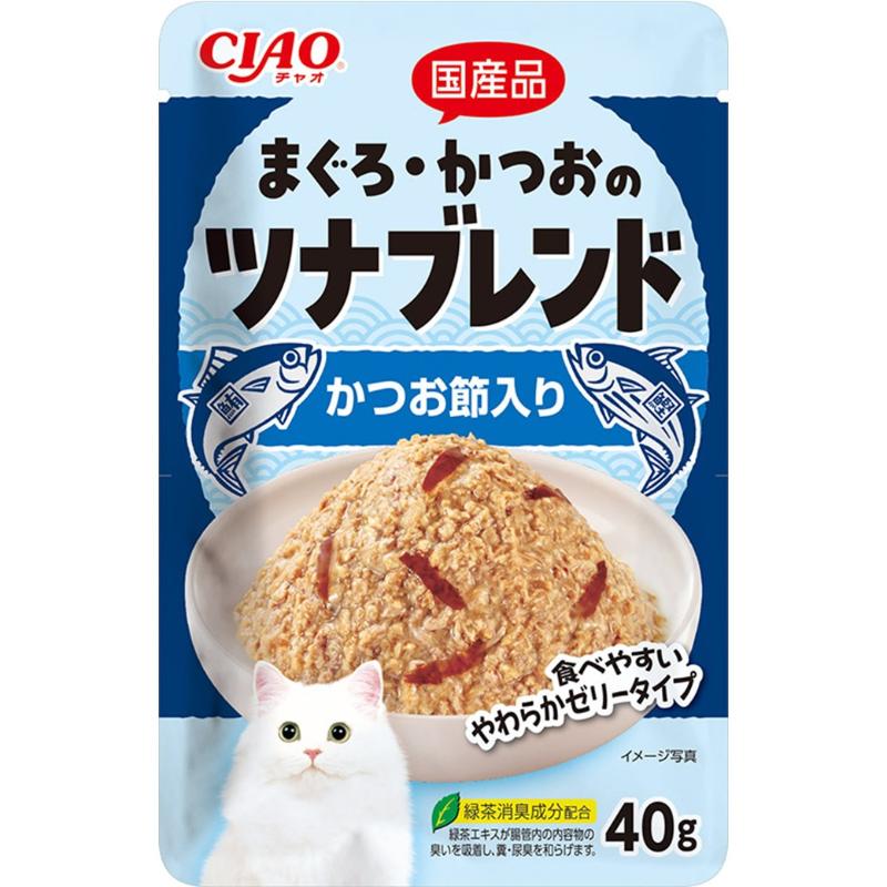 ［いなばペットフード］CIAO まぐろ・かつおのツナブレンド かつお節入り 40g