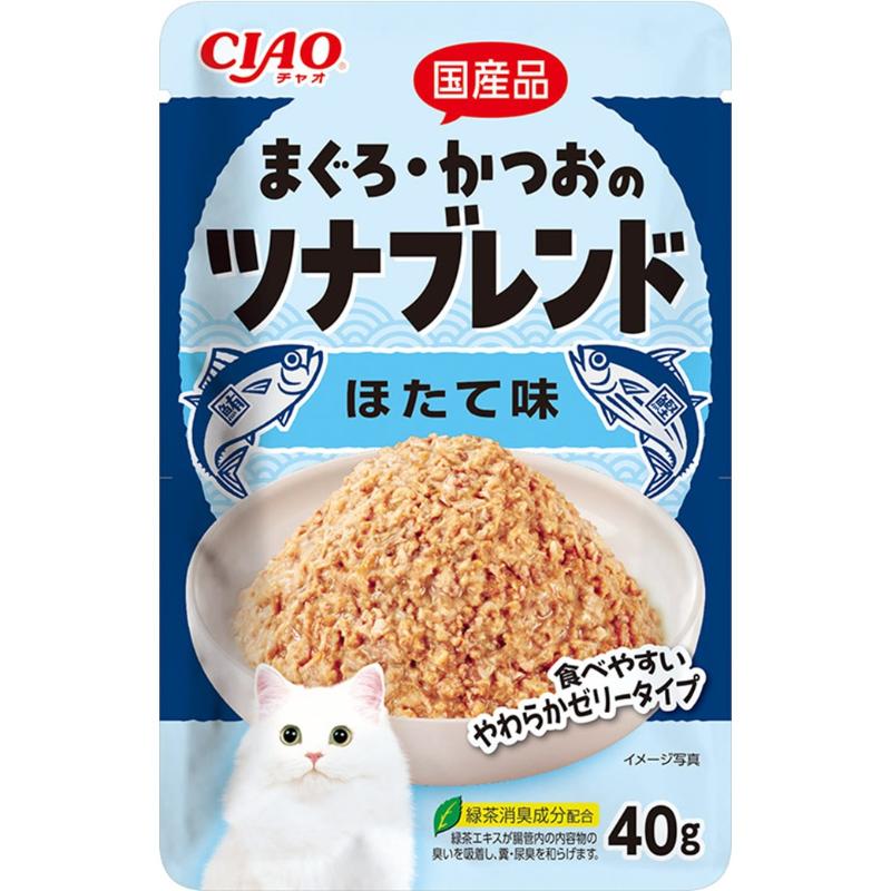 ［いなばペットフード］CIAO まぐろ・かつおのツナブレンド ほたて味 40g