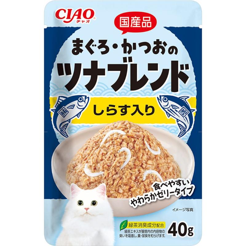 ［いなばペットフード］CIAO まぐろ・かつおのツナブレンド しらす入り 40g