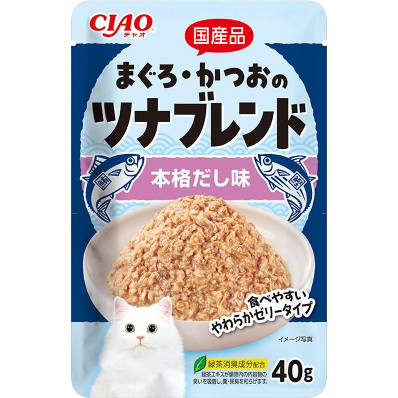 ［いなばペットフード］CIAO まぐろ・かつおのツナブレンド 本格だし味 40g