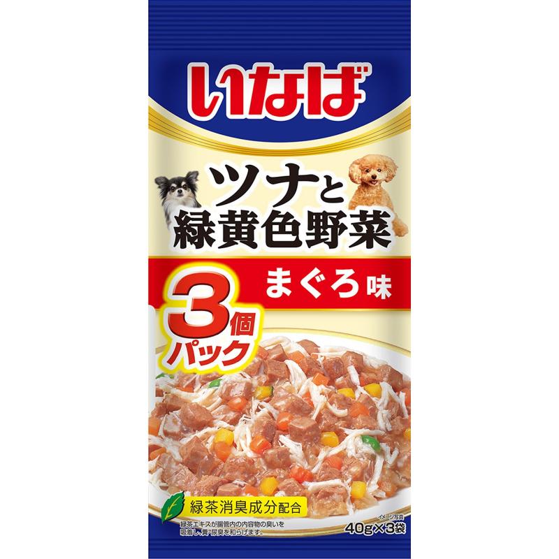 ［いなばペットフード］いなば ツナと緑黄色野菜 まぐろ味 40g×3袋