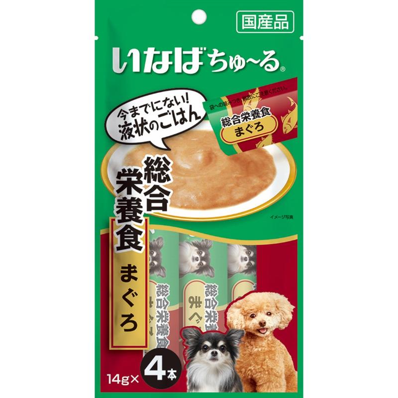 ［いなばペットフード(直送)］いなば ちゅ～る 総合栄養食 まぐろ 14g×4本 ※メーカー直送 ※発注単位・最低発注数量(混載50ケース以上)にご注意下さい
