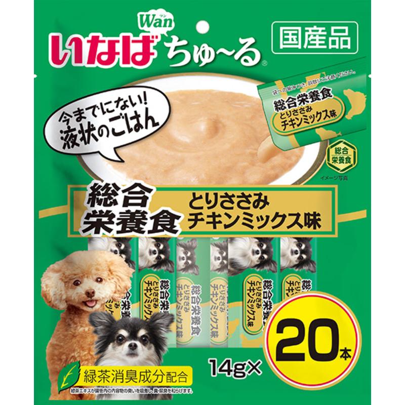 ［いなばペットフード］いなば ちゅ～る 総合栄養食 とりささみ チキンミックス味 14g×20本　【メーカーフェア10】
