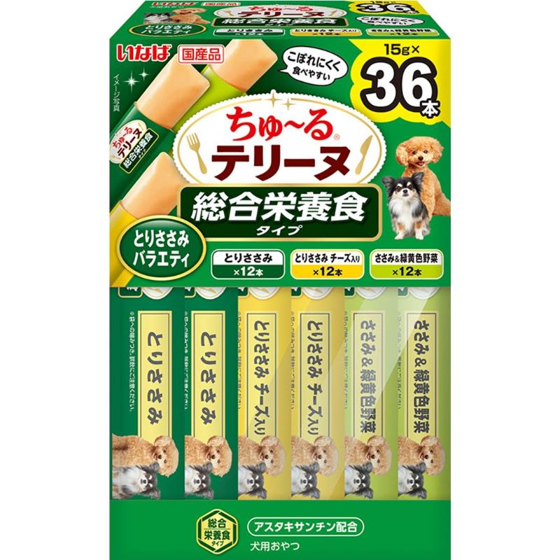 ［いなばペットフード］いなば ちゅ～るテリーヌ 総合栄養食タイプ とりささみバラエティ 15g×36本