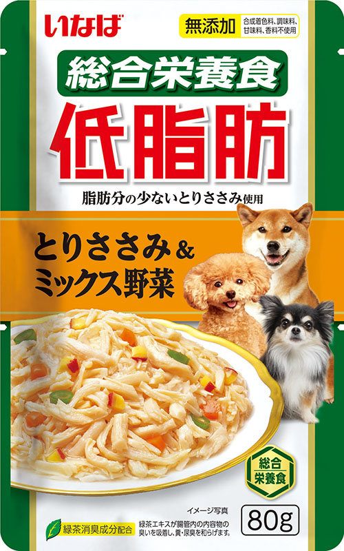 いなばペットフード(直送)] 低脂肪 とりささみ＆ミックス野菜 80g RD-05 ※メーカー直送  ※発注単位・最低発注数量(混載50ケース以上)にご注意下さい | ペットフード・ペット用品の卸売・仕入はPETポチッと ラブリー・ペット商事