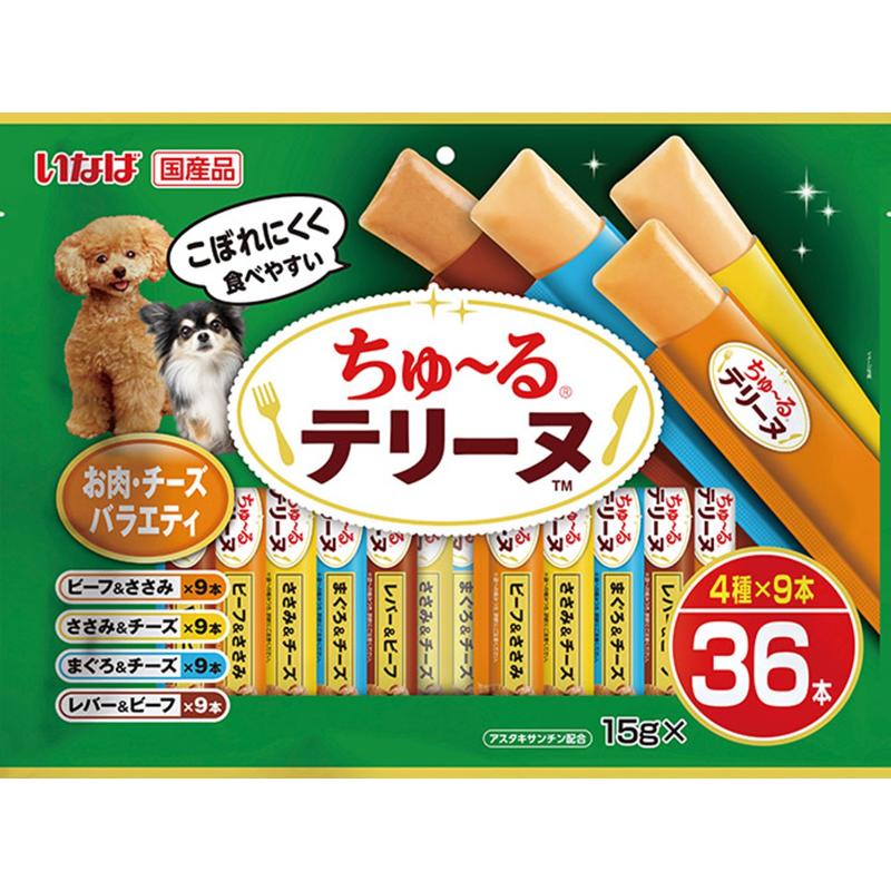 ［いなばペットフード］いなば ちゅ～るテリーヌ お肉チーズバラエティ 15g×36本