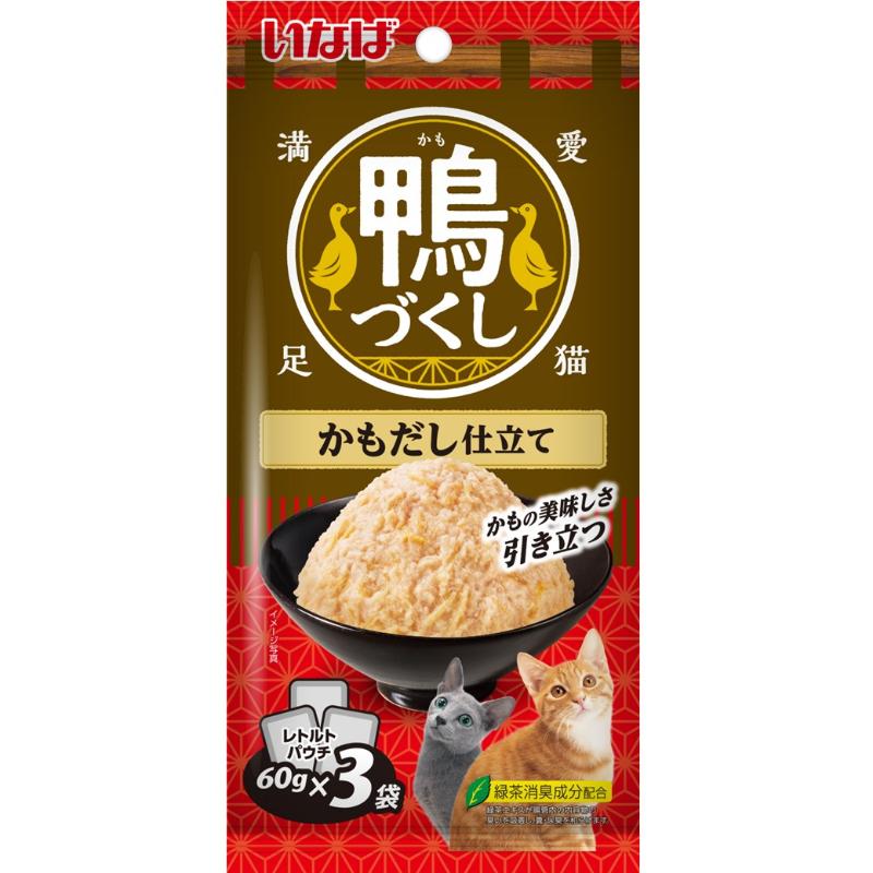 ［いなばペットフード］いなば 鴨づくし かもだし仕立て 60g×3袋