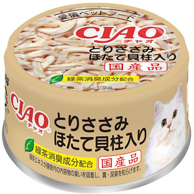 ［いなばペットフード］CIAO とりささみ ほたて貝柱入り 85g