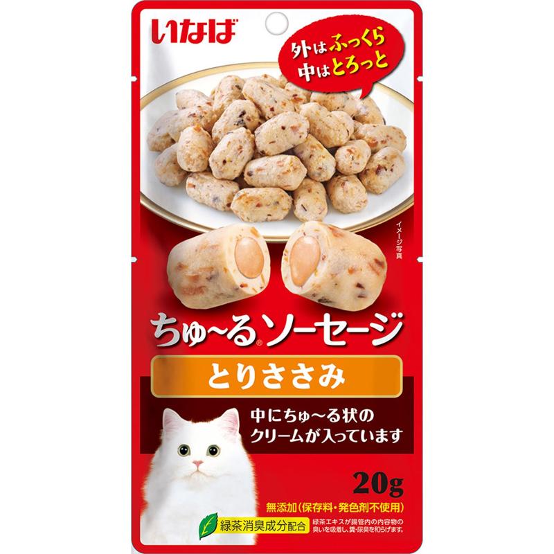 ［いなばペットフード］いなば ちゅ～るソーセージ とりささみ 20g
