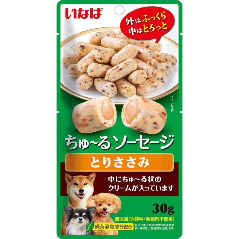 ［いなばペットフード］いなば ちゅ～るソーセージ とりささみ 30g