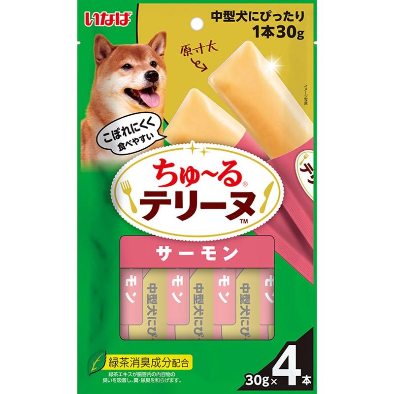 ［いなばペットフード］いなば ちゅ～るテリーヌ 中型犬用 サーモン 30g×4本