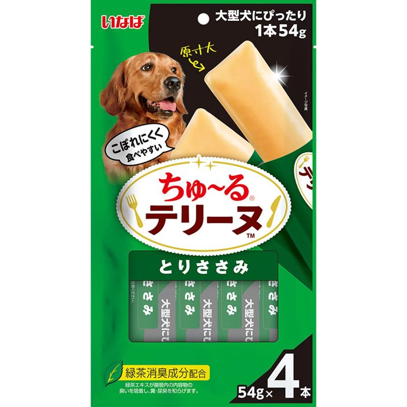 ［いなばペットフード］いなば ちゅ～るテリーヌ 大型犬用 とりささみ 54g×4本