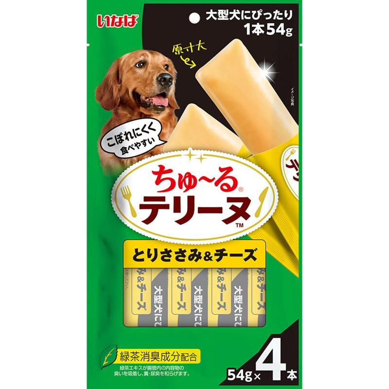 ［いなばペットフード］いなば ちゅ～るテリーヌ 大型犬用 とりささみ＆チーズ 54g×4本