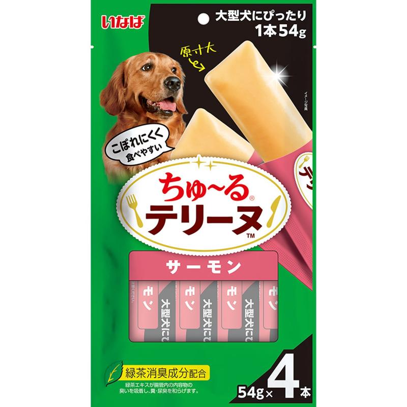 ［いなばペットフード］いなば ちゅ～るテリーヌ 大型犬用 サーモン 54g×4本