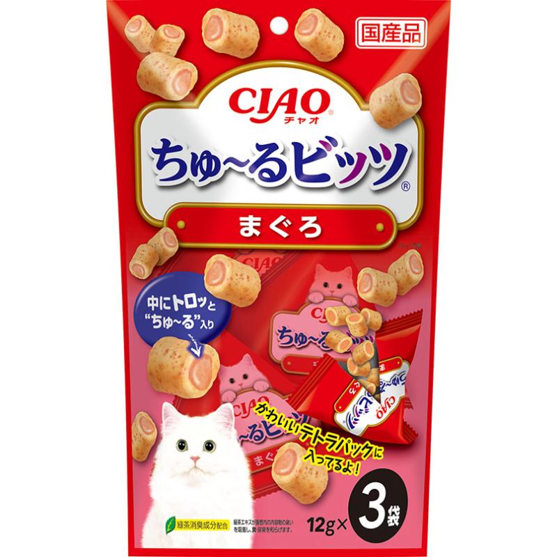 ［いなばペットフード］CIAO ちゅ～るビッツ まぐろ 12g×3袋 CS-171【メーカーフェア10】