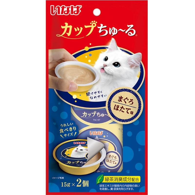 ［いなばペットフード］いなば カップちゅ～る まぐろ ほたて味 15g×2個