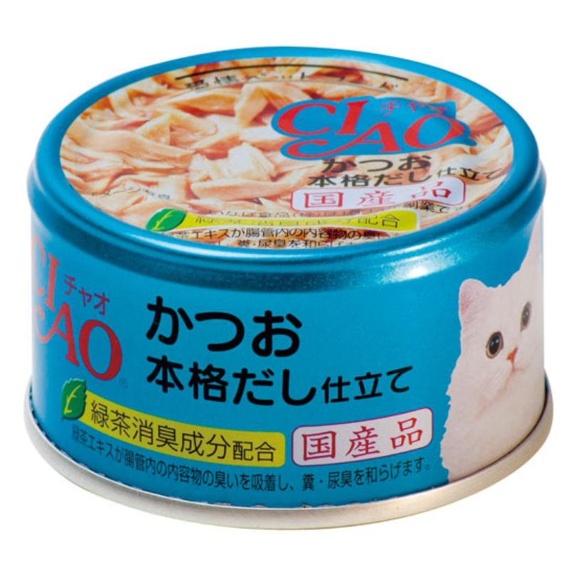 [いなばペットフード(直送)]CIAO かつお 本格だし仕立て 85g A-89 ※メーカー直送 ※発注単位･最低発注数量(混載50ケース以上)にご注意下さい
