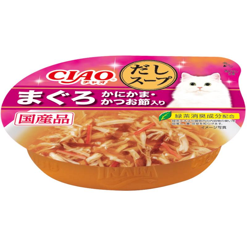 [いなばペットフード]CIAOこのままだしスープ まぐろ かにかま･かつお節入り 60g NC-51【メーカーフェア10】