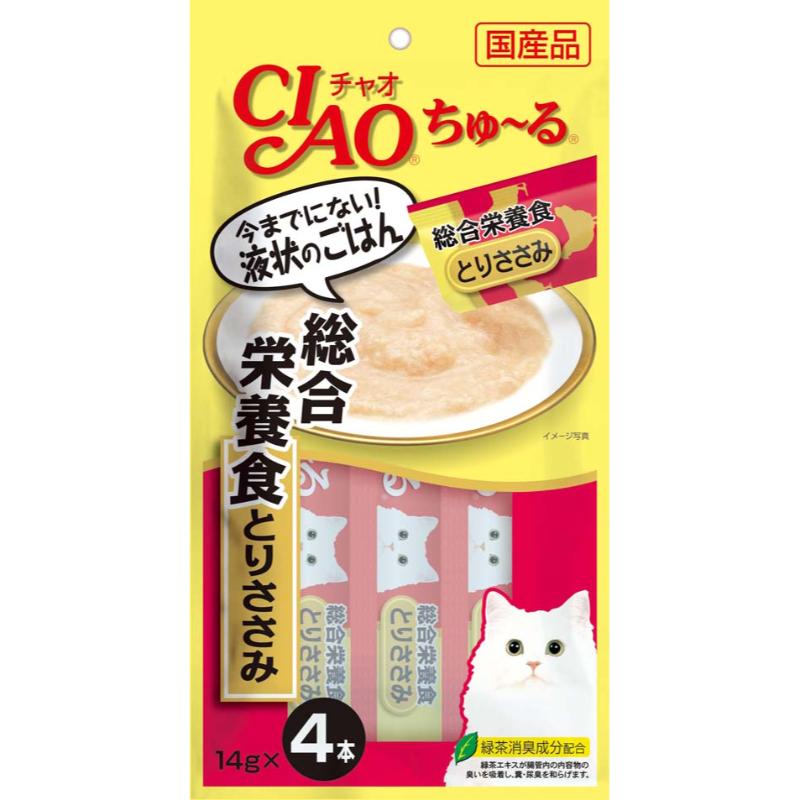 ［いなばペットフード］CIAO ちゅ～る 総合栄養食 とりささみ 14g×4本 SC-148　【メーカーフェア10】