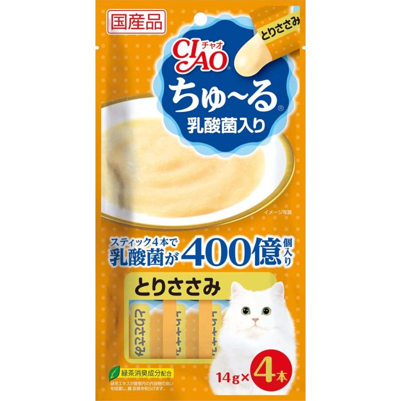 ［いなばペットフード］ CIAO ちゅ～る 乳酸菌入り とりささみ 14g×4本 SC-233【メーカーフェア10】