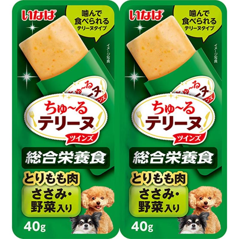 ［いなばペットフード］いなば ちゅ～るテリーヌツインズ とりもも肉 ささみ・野菜入り 40g