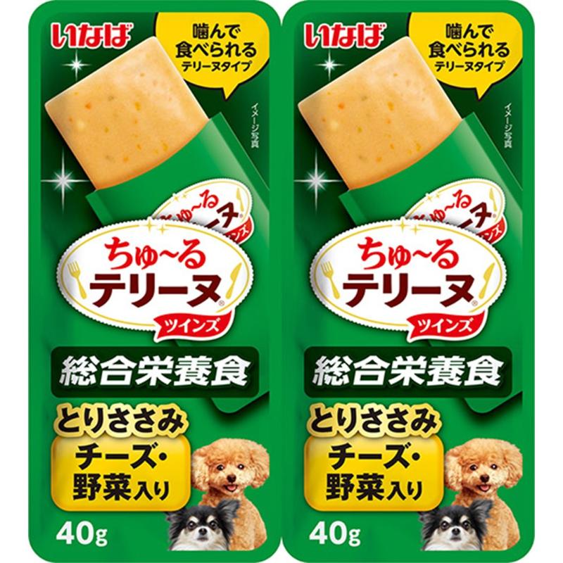 ［いなばペットフード］いなば ちゅ～るテリーヌツインズ とりささみ チーズ・野菜入り 40g