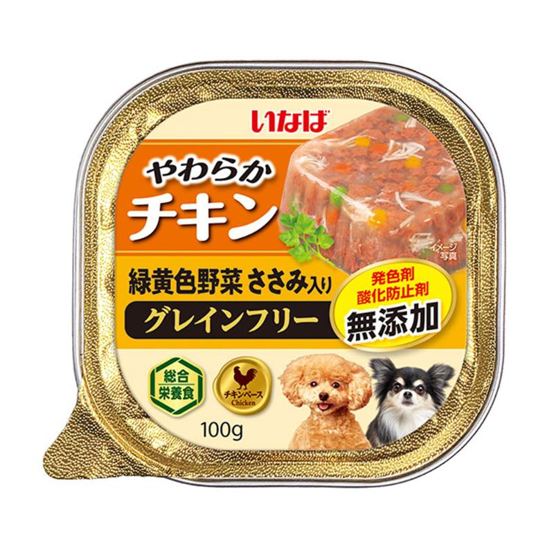 ［いなばペットフード］いなば やわらかチキン 緑黄色野菜 ささみ入り 100g
