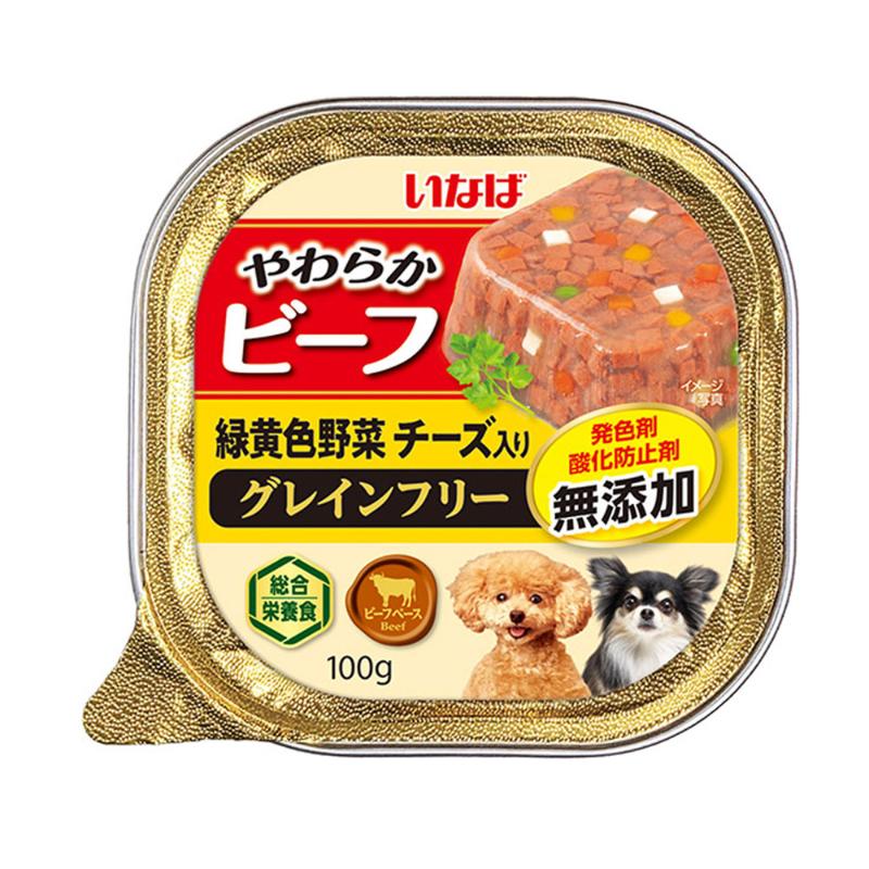 ［いなばペットフード］いなば やわらかビーフ 緑黄色野菜 チーズ入り 100g