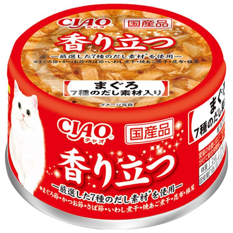 ［いなばペットフード］CIAO 香り立つまぐろ 7種のだし素材入り 80g