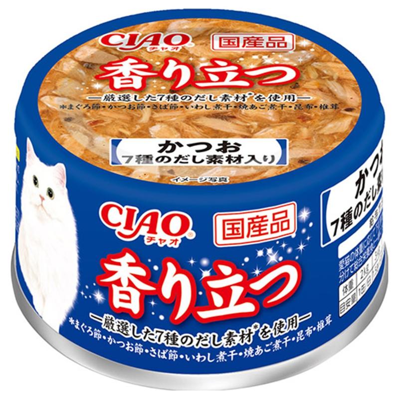［いなばペットフード］CIAO 香り立つかつお 7種のだし素材入り 80g