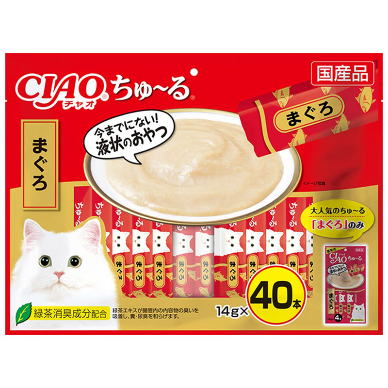 ［いなばペットフード］CIAO ちゅ～る まぐろ 14g×40本
