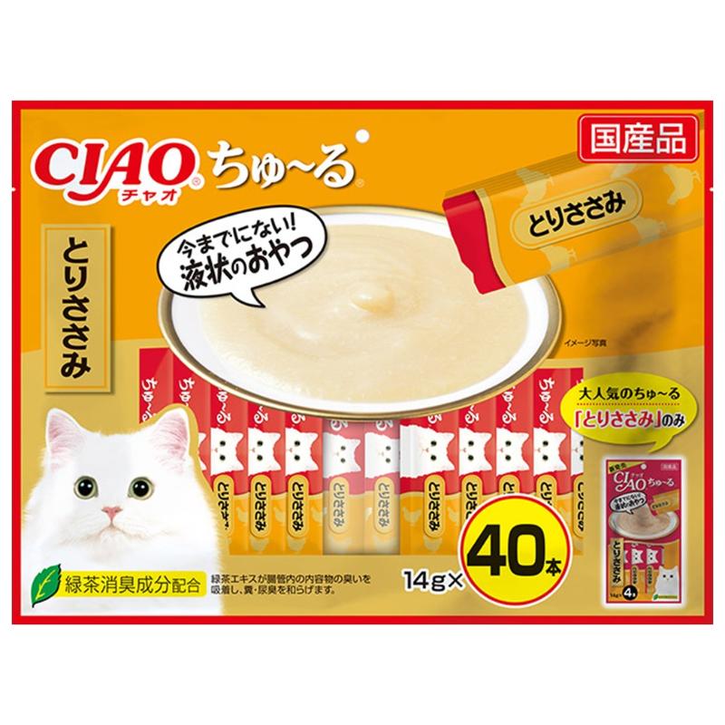 ［いなばペットフード］CIAO ちゅ～る とりささみ 14g×40本