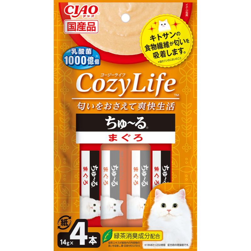 [いなばペットフード(直送)] CIAO Cozy Life ちゅ～る まぐろ 14g×4本 ※メーカー直送 ※発注単位・最低発注数量(混載50ケース以上)にご注意下さい