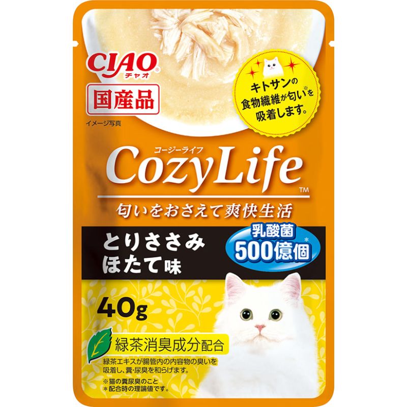 いなばペットフード] CIAO Cozy Life パウチ とりささみ ほたて味 40g | ペットフード・ペット用品の卸売・仕入はPETポチッと  ラブリー・ペット商事