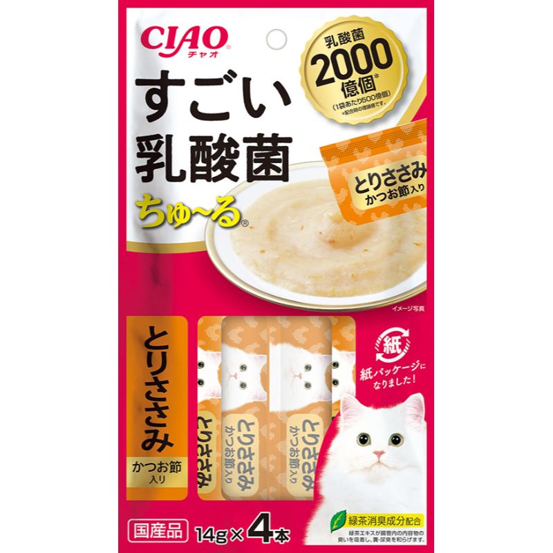 印象のデザイン CIAO まぐろ いなばペットフード すごい乳酸菌ちゅ〜る60本 チキンバラエティ キャットフード