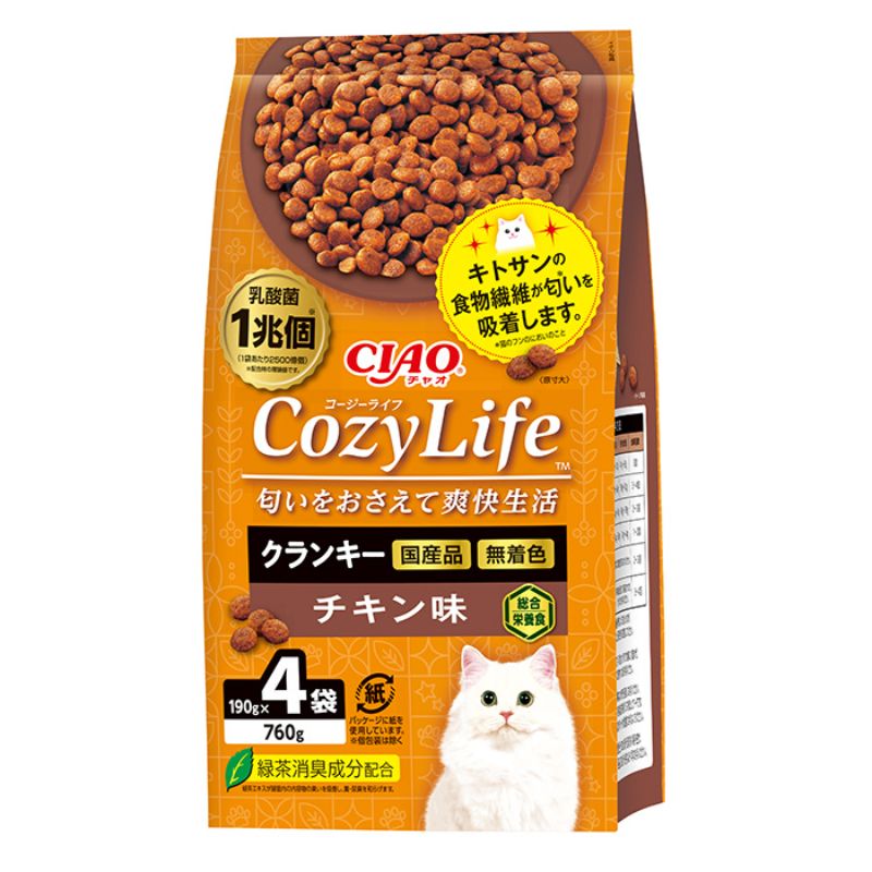 ［いなばペットフード］CIAO CozyLife クランキー チキン味 190g×4袋