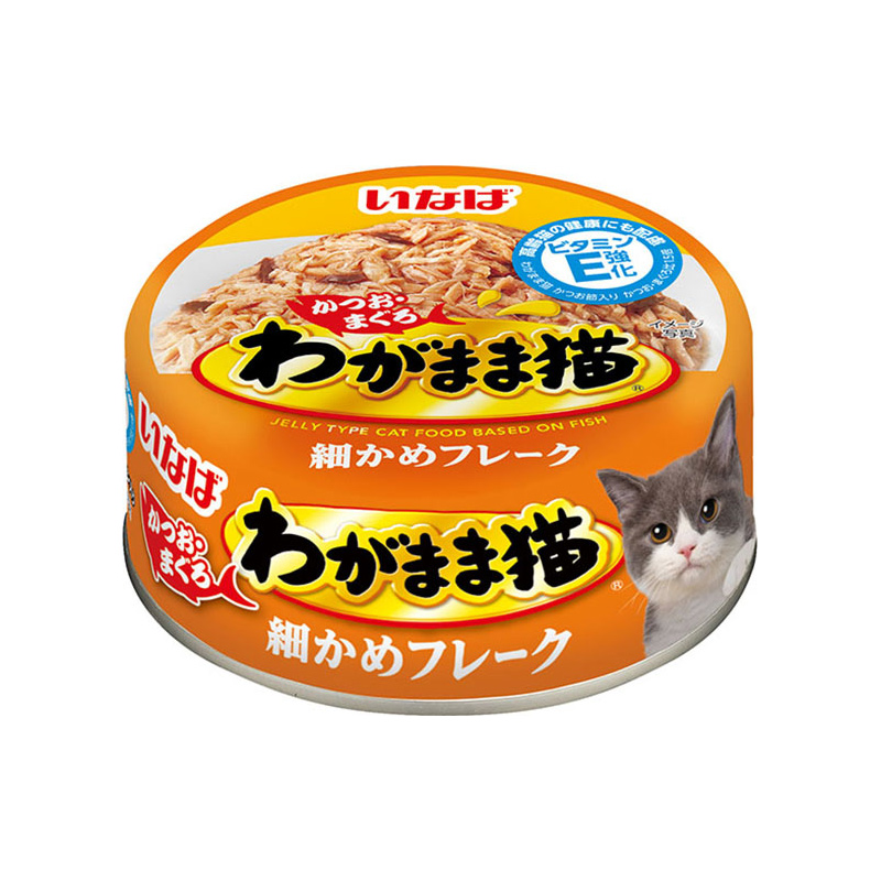 [いなばペットフード] わがまま猫 かつお・まぐろ 細かめフレーク 115g IM-274　【メーカーフェア】