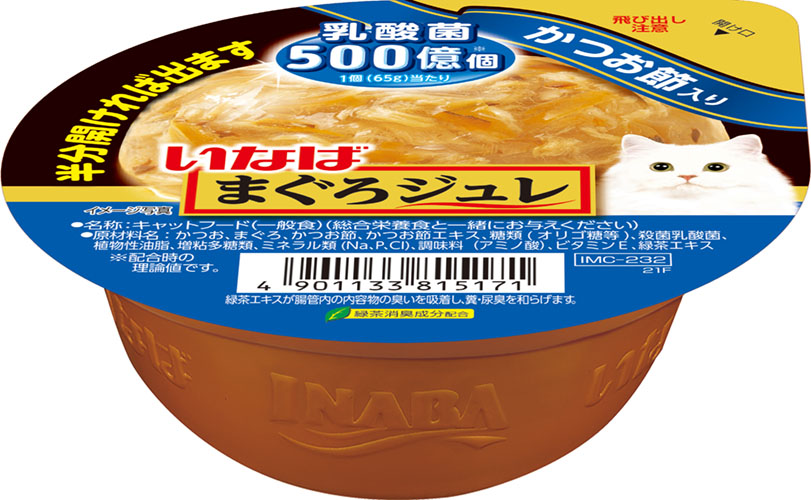 [いなばペットフード] まぐろジュレ 乳酸菌入り かつお節入り 65g　【メーカーフェア】