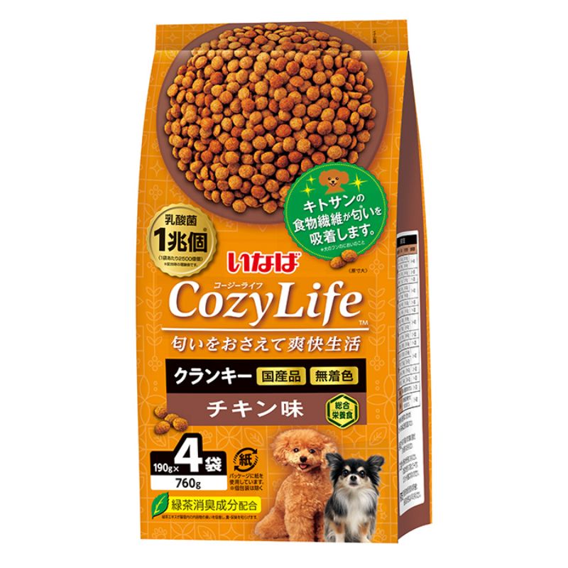 [いなばペットフード] いなば Cozy Life クランキー チキン味 190g×4袋