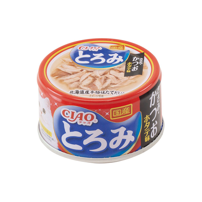 [いなばペットフード(直送)] CIAO とろみ ささみ・かつお ホタテ味 80g A-44 ※メーカー直送 ※発注単位・最低発注数量(混載50ケース以上)にご注意下さい