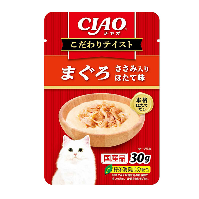 ［いなばペットフード］CIAO こだわりテイスト まぐろ ささみ入りほたて味 30g