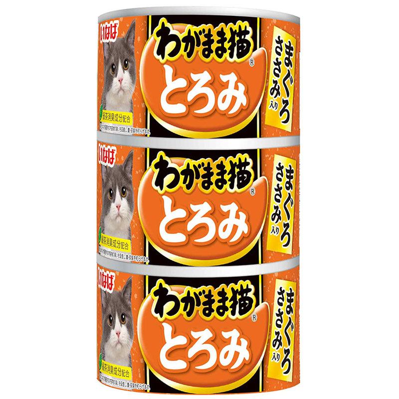 ［いなばペットフード］いなば わがまま猫とろみ まぐろささみ入り 140g×3缶