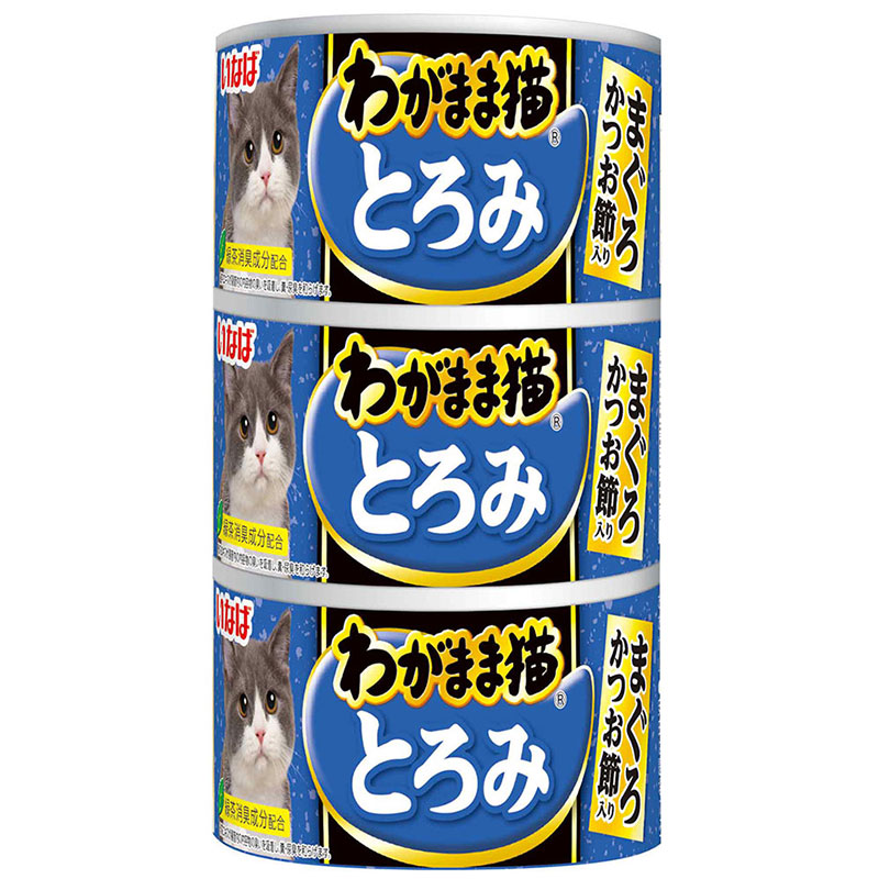 ［いなばペットフード］いなば わがまま猫とろみ まぐろかつお節入り 140g×3缶　【メーカーフェア】