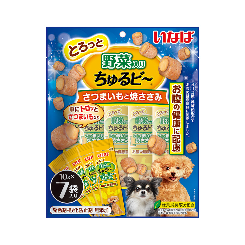 ［いなばペットフード］いなば 野菜ちゅるビ～ さつまいもと焼ささみ 10g×7袋