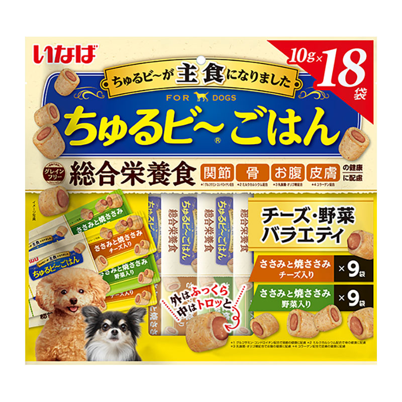 ［いなばペットフード］いなば ちゅるビ～ごはん チーズ・野菜バラエティ 10g×18袋